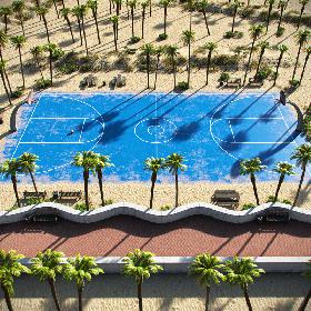 3D Basketball Outdoor Court 02 model